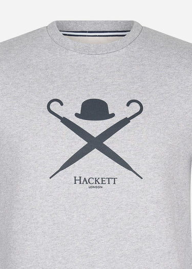 Hackett London Truien Logo sweatshirt - light grey marl