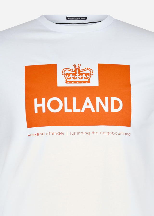 Weekend Offender T-shirts Holland - white orange
