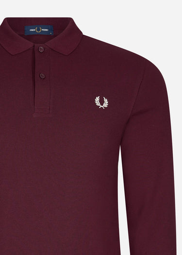Fred Perry Longsleeve Polo's LS plain fred perry shirt - oxblood