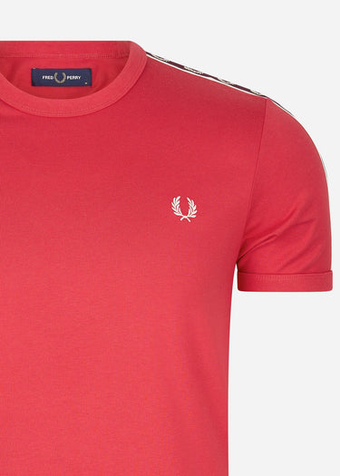 Fred Perry T-shirts Contrast tape ringer t-shirt - washed red oxblood