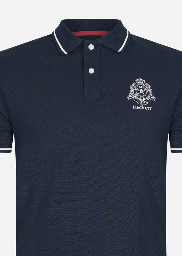 Hackett London Polos Heritage logo polo - navy blazer
