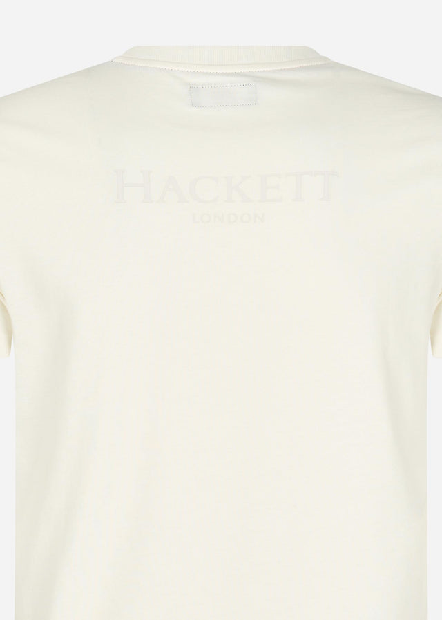 Hackett London T-shirts Heritage logo tee - white