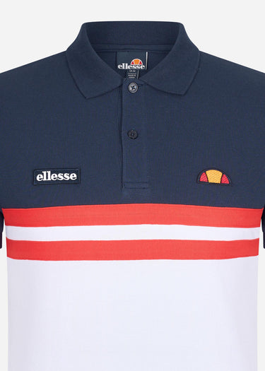 Ellesse Polo's Muccio polo - navy red white