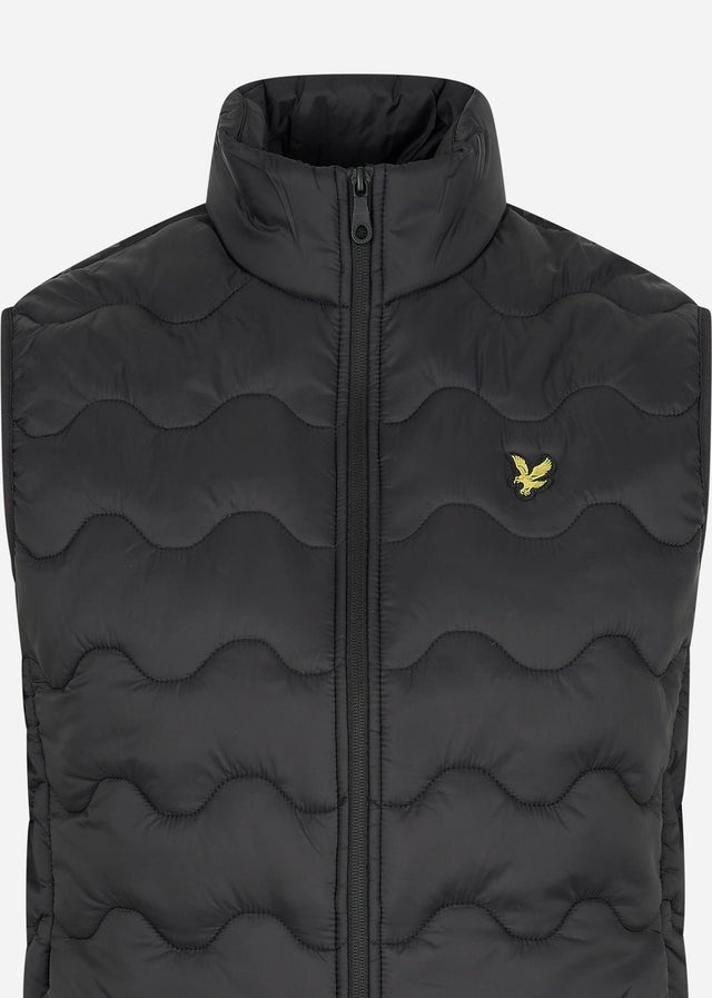 Lyle & Scott Bodywarmers Crest quilted gilet - jet black