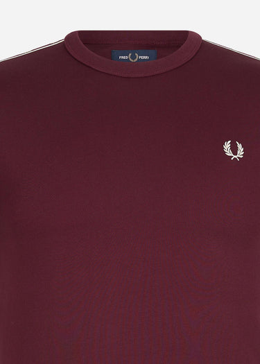 Fred Perry T-shirts Contrast tape ringer t-shirt - oxblood