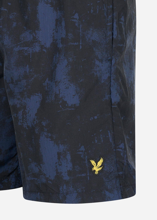 Lyle & Scott Swimwear Erosion print swim short - navy