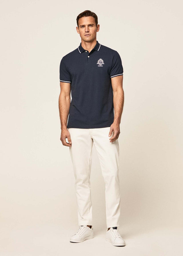 Hackett London Polos Heritage logo polo - navy blazer