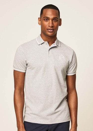 Hackett London Polo's Heritage logo polo - grey marl