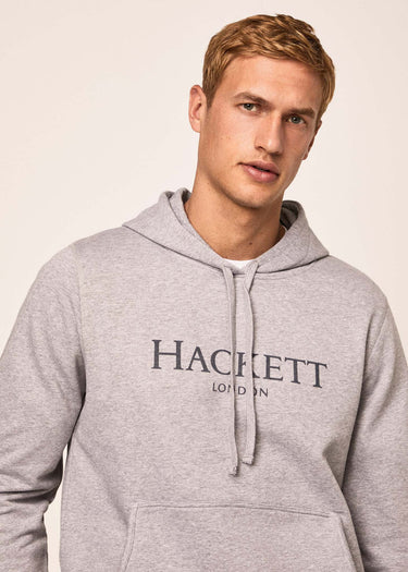 Hackett London Hoodies Logo hoodie - light grey marl
