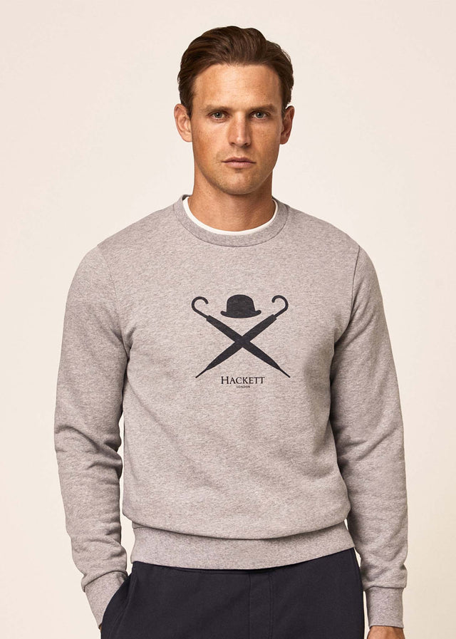 Hackett London Sweaters Logo sweatshirt - light grey marl