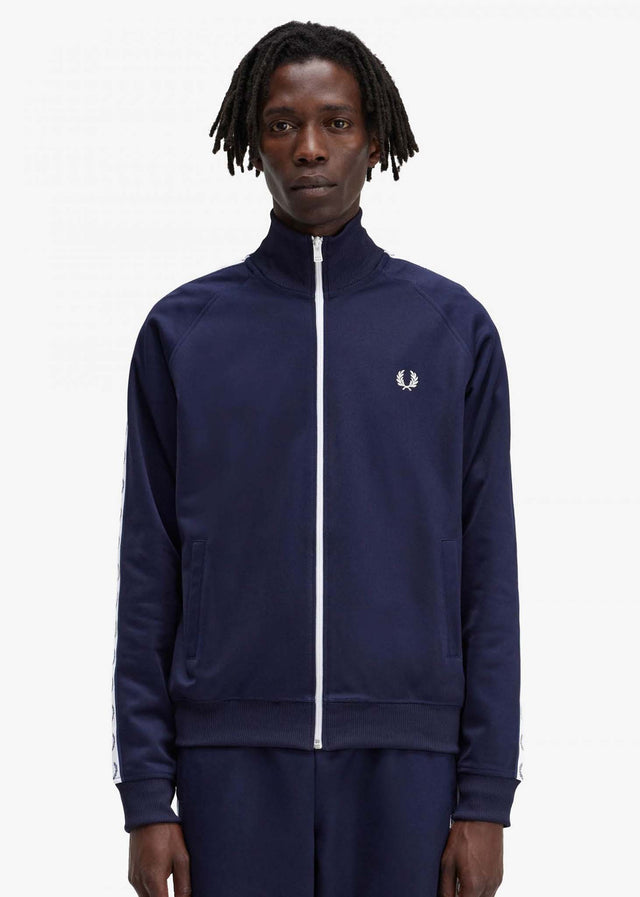 Fred Perry Cardigans Taped track jacket - carbon blue