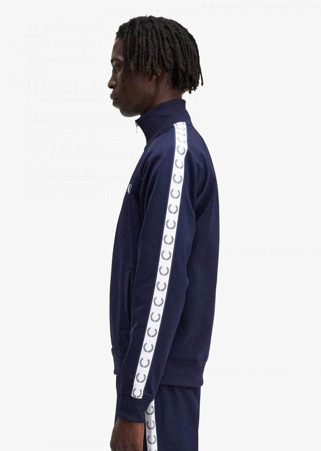 Fred Perry Cardigans Taped track jacket - carbon blue