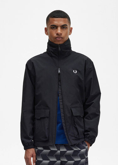 Fred Perry Jassen Patch pocket zip through jacket - black