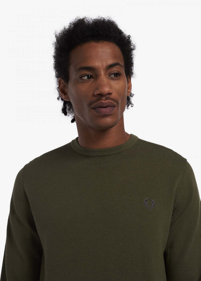 Fred Perry Sweaters Classic crew neck jumper - uniform green