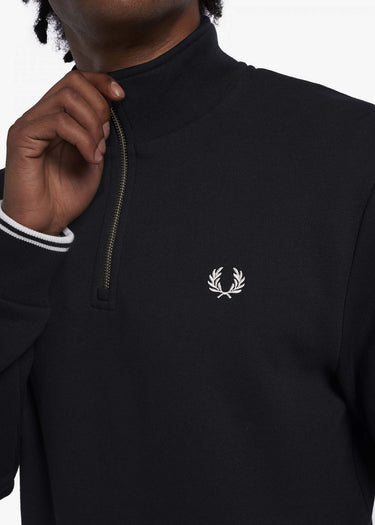 Fred Perry Truien Half zip sweatshirt - black