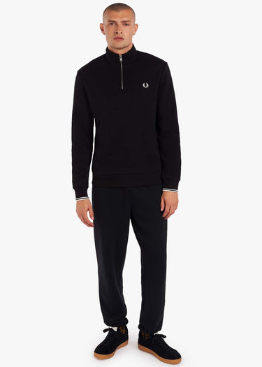 Fred Perry Truien Half zip sweatshirt - black
