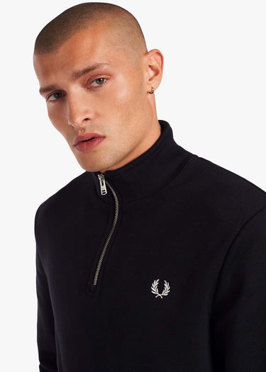 Fred Perry Truien Half zip sweatshirt - black