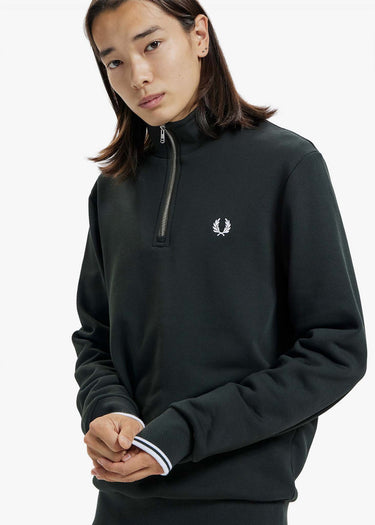 Fred Perry Truien Half zip sweatshirt - night green