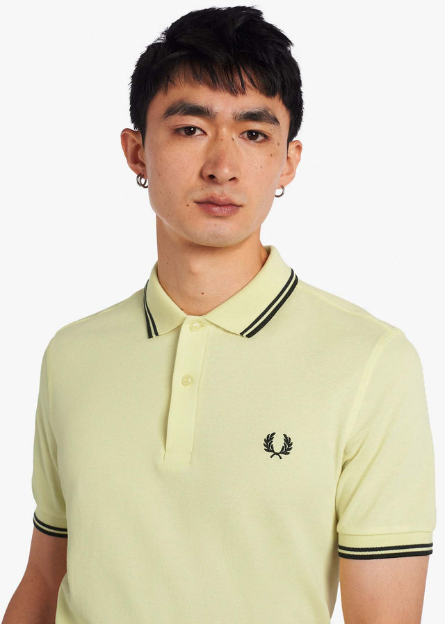 Fred Perry Polos Twin tipped fred perry shirt - wax yellow