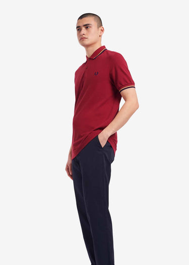 Fred Perry Polo's Twin tipped fred perry shirt - claret french navy