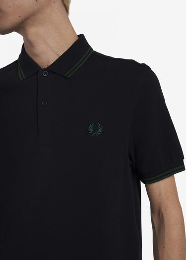Fred Perry Polo's Twin tipped fred perry shirt - black ivy