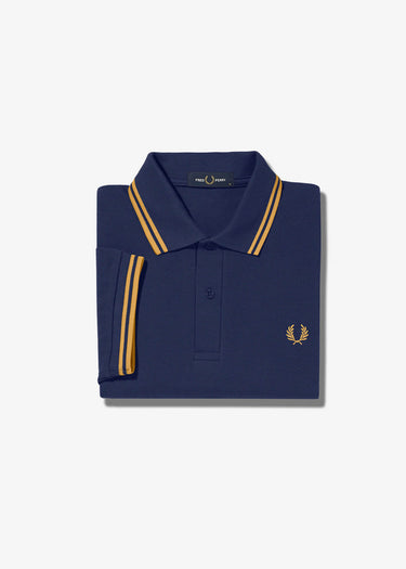 Fred Perry Polo's Twin tipped fred perry shirt - french navy golden hour
