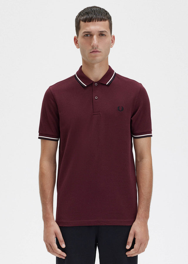 Fred Perry Polos Twin tipped fred perry shirt - oxblood ecru black