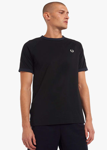 Fred Perry T-shirts Panelled taped t-shirt - black