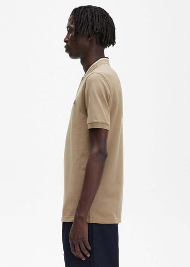 Fred Perry Polo's Bomber collar polo shirt - warm stone