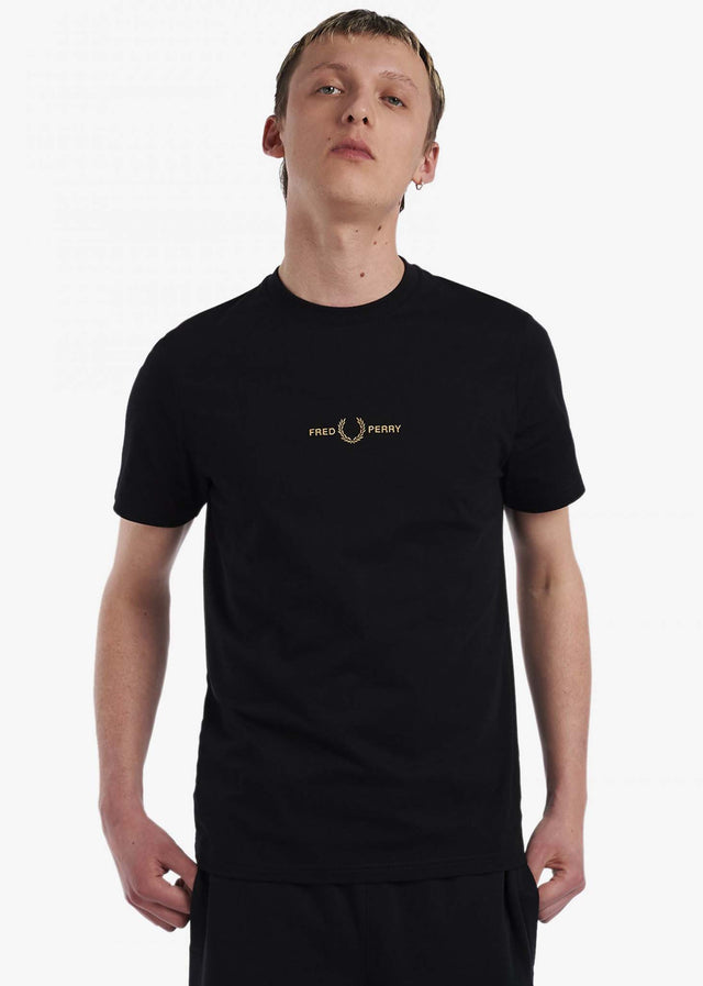 Fred Perry T-shirts Embroidered t-shirt - black