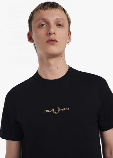 Fred Perry T-shirts Embroidered t-shirt - black