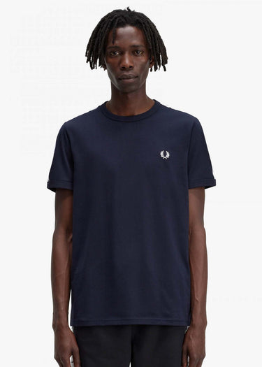 Fred Perry T-shirts Taped ringer t-shirt - navy
