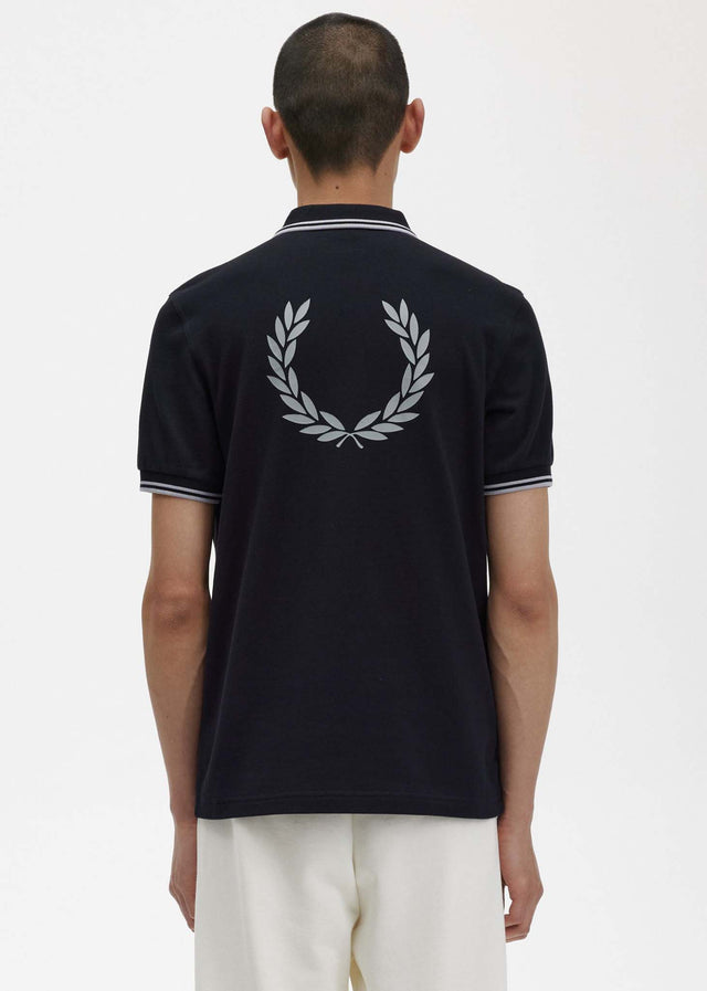 Fred Perry Polos Back graphic polo shirt - black