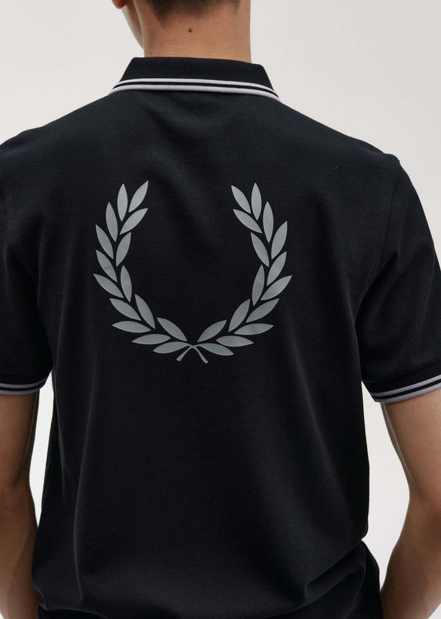 Fred Perry Polos Back graphic polo shirt - black