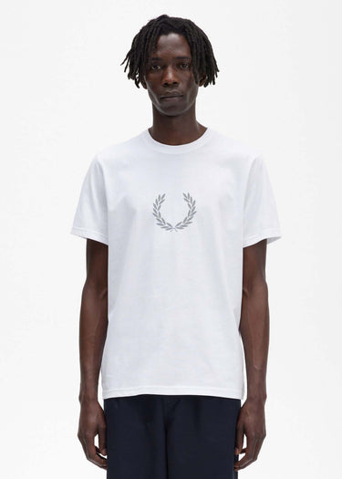 Fred Perry T-shirts Reflective laurel wreath t-shirt - white
