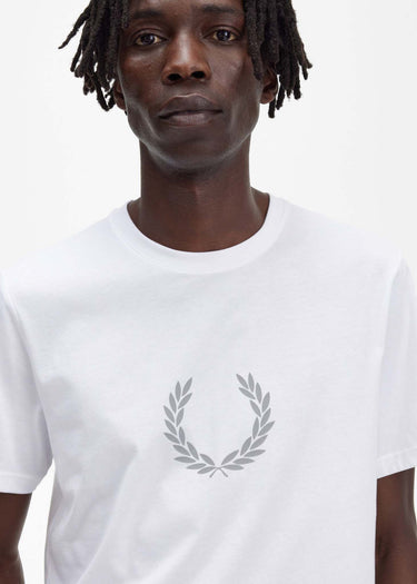 Fred Perry T-shirts Reflective laurel wreath t-shirt - white