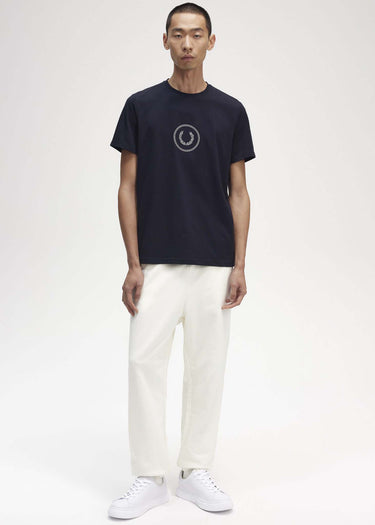 Fred Perry T-shirts Circle branding t-shirt - navy