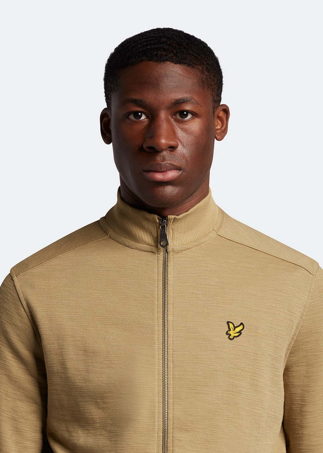 Lyle & Scott Cardigans Slub track top - seaweed