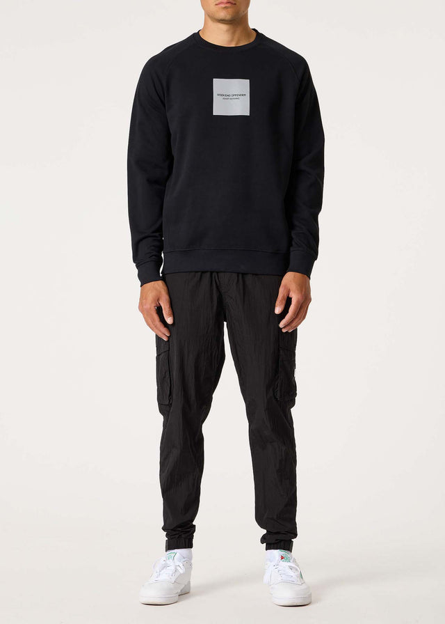Weekend Offender Sweaters WOAN reflective sweat - black