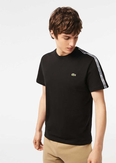 Lacoste T-shirts Contrast stripe t-shirt - black