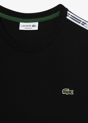Lacoste T-shirts Contrast stripe t-shirt - black