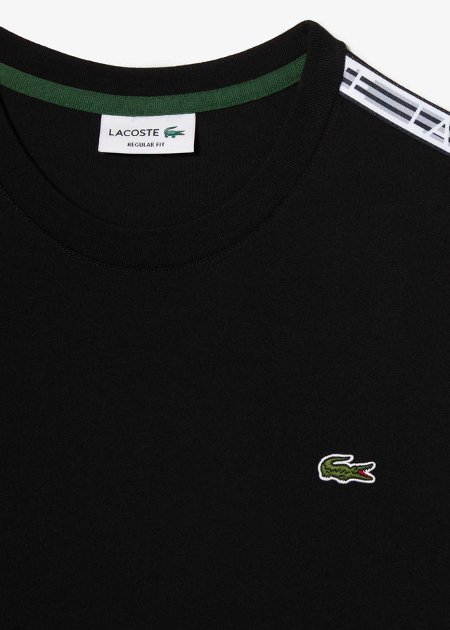 Lacoste T-shirts Contrast stripe t-shirt - black