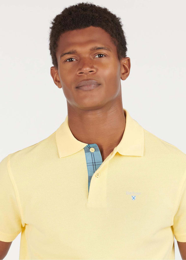 Barbour Polos Tartan pique polo - corn