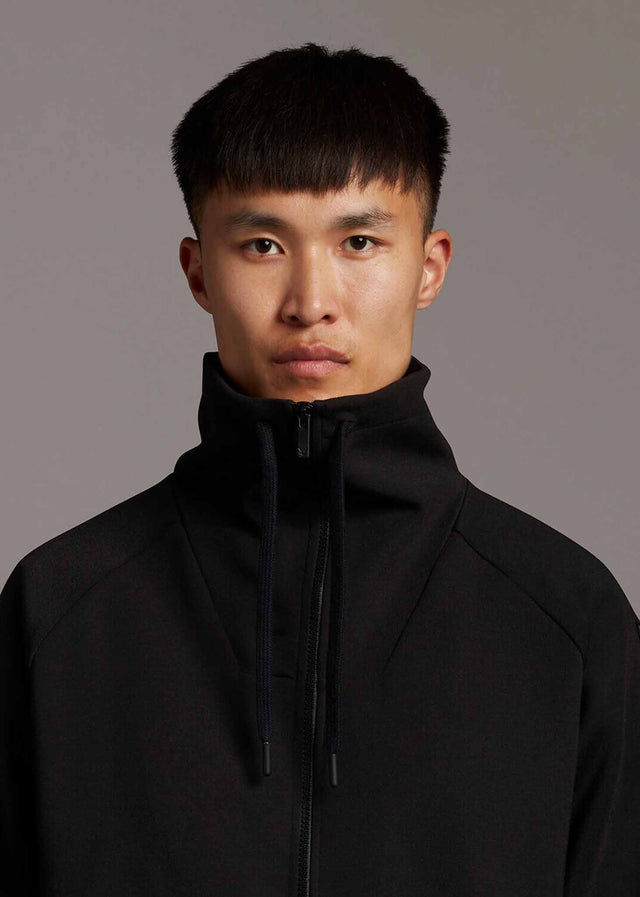 Lyle & Scott Cardigans High neck zip through - jet black