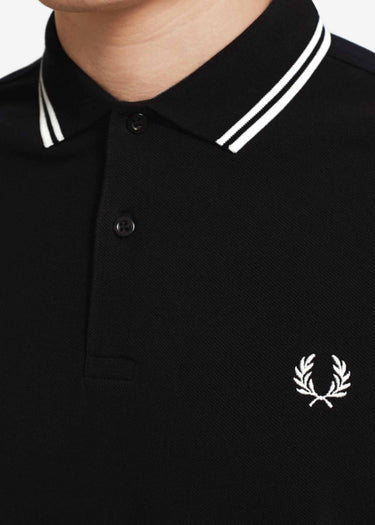 Fred Perry Longsleeve Polo's Ls twin tipped polo shirt - black
