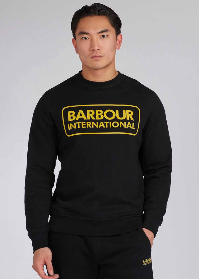 Barbour International Sweaters Large logo sweat - black