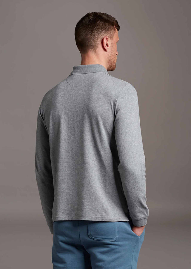 Lyle & Scott Long Sleeve Polos LS polo shirt - mid grey marl
