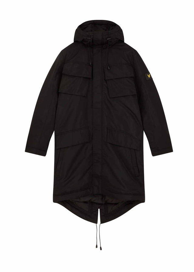 Lyle & Scott Jackets Longline dual pocket parka - jet black