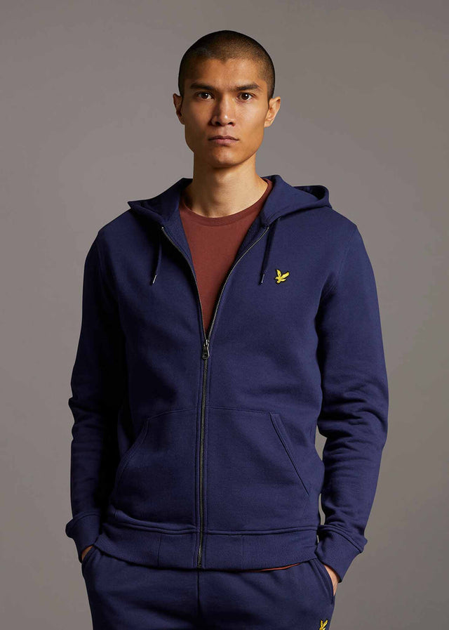 Lyle & Scott Cardigans Zip through hoodie - navy