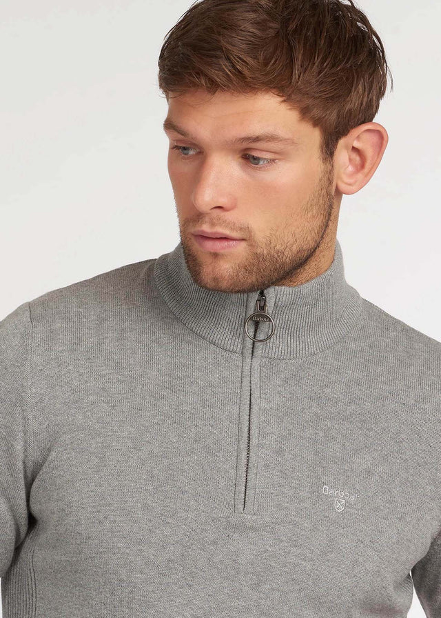 Barbour Sweaters Cotton half zip - grey marl